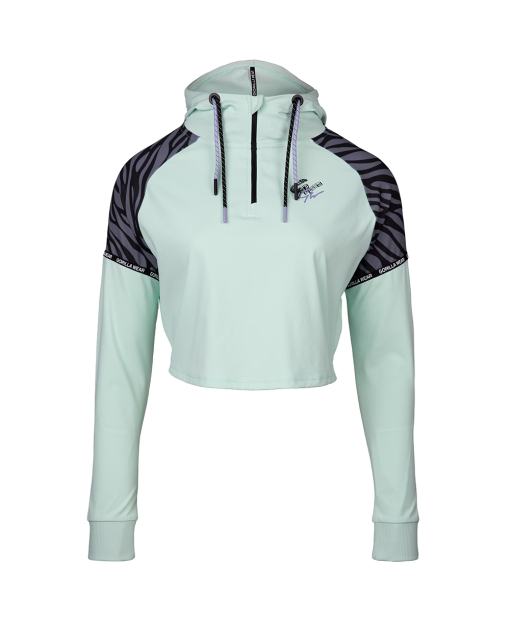 Zion Cropped Hoodie Green