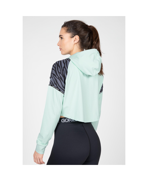 Zion Cropped Hoodie Green