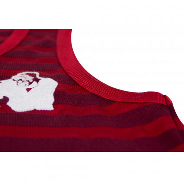 Stripe Stretch Tank Top Red