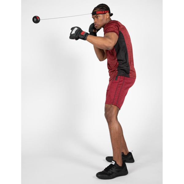 Тренажер для бокса с двумя мячам Boxing Reflex Ball Black/Red