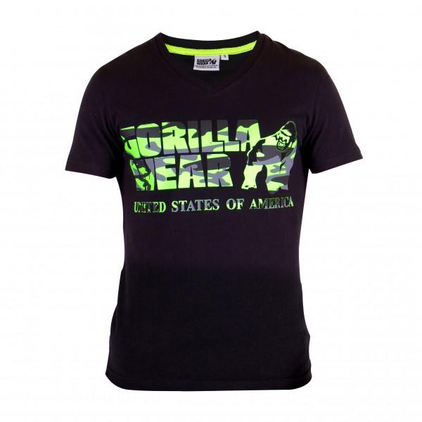 Футболка Sacramento V-Neck T-Shirt Black/Lime Neon