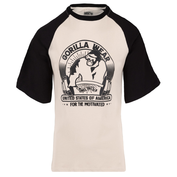 Logan Oversized T-Shirt Beige/Black