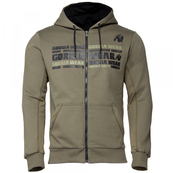 Кофта Bowie Mesh Zipped Hoodie Army Green