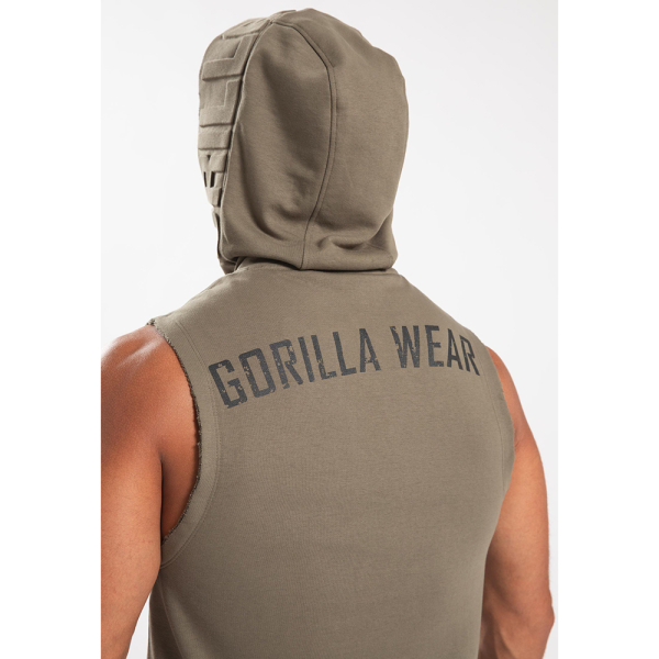 Marshall Sleeveless Hoodie Army Green
