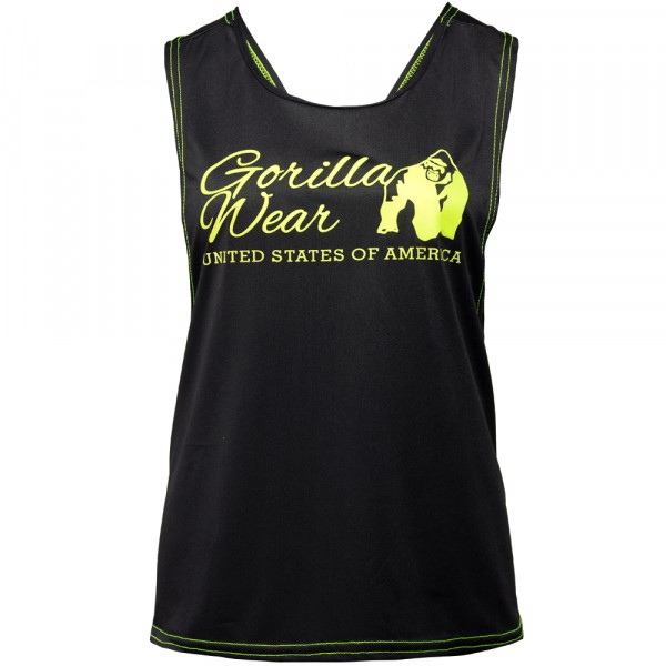 Майка Odessa Cross Back Tank Top Black/Neon Lime