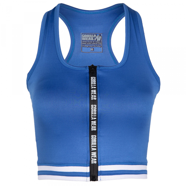 Майка Mesa Zip Front Crop Top Blue