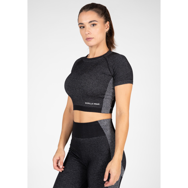 Топ Selah Seamless Crop Top Black