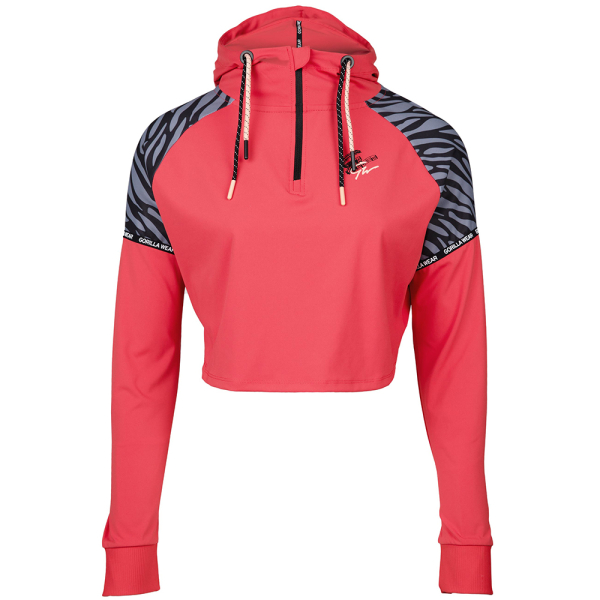 Zion Cropped Hoodie Red