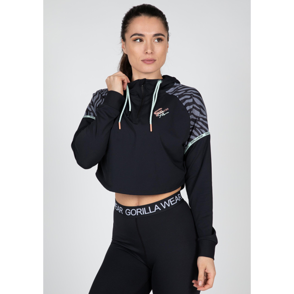 Топ Zion Cropped Hoodie Black