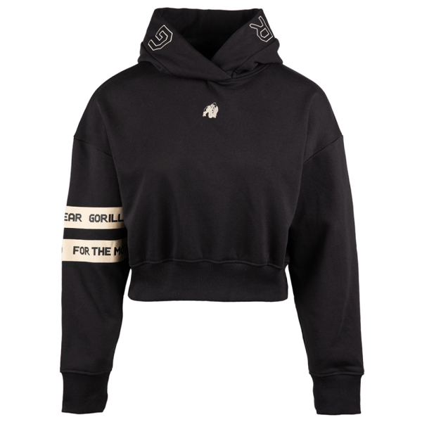 Tracey Cropped Hoodie Black
