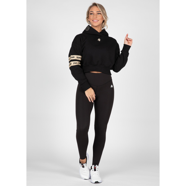 Tracey Cropped Hoodie Black