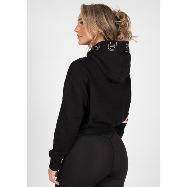 Tracey Cropped Hoodie Black