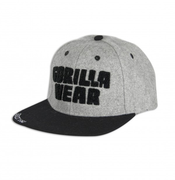 Бейсболка Soft Text Flat Brim Gray/Black