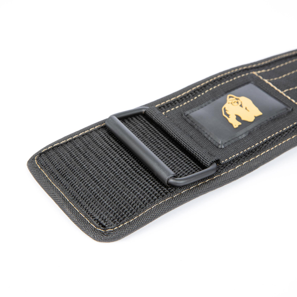 Gorilla Wear 4 Inch Nylon Lifting Belt Black/Gold