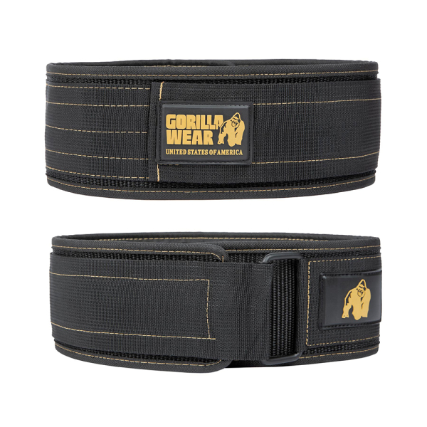 Пояс Gorilla Wear 4 Inch Nylon Lifting Belt Black/Gold