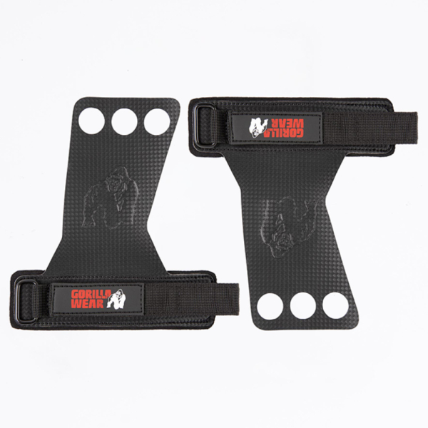 Захват 3-Hole Leather Lifting Grips Black