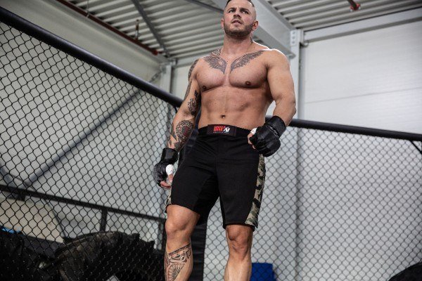 Шорты Kensington MMA Fightshorts - Black/Gray Camo