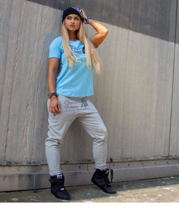 Celina Drop Crotch Joggers Gray